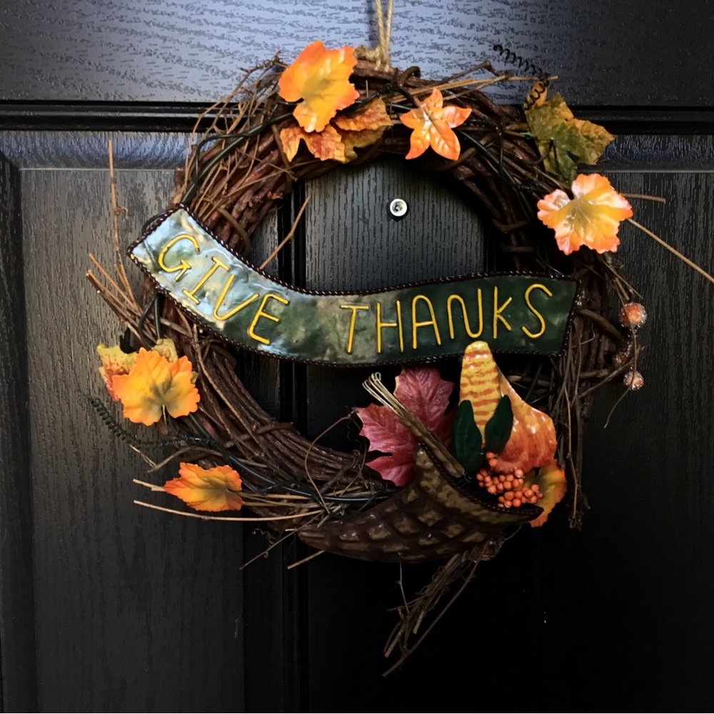 Fall wreath “Give Thanks”